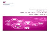 HIGHER SPECIALIST TRAINING IN CLINICAL PHARMACOLOGY … · Clinical Pharmacology and Therapeutics continues to contribute to national activities such as rational and safe prescribing,