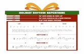 TAP CLAP HOLIDAY RHYTHM REPERTOIRE TAP BOTH …TAP CLAP HOLIDAY RHYTHM REPERTOIRE TAP BOTH HANDS ON YOUR LAP TAP YOUR KNUCKLES ON A HARD SURFACE CLAP YOUR HANDS TOGETHER TAP CLAP LAP