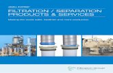 JONELL SYSTEMS FILTRATION / SEPARATION PRODUCTS & … · Process Technologies is a part of Filtration Group, the fastest growing filtration company in the world. Together, we are