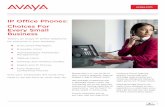 IP Office Phones: Choices For Every Small technology. Avaya simplifies your choices by offering both traditional digital phones and IP-based models. Matching the right phone to the