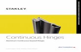 Continuous Hinges...• Beveled edge doors are measured on the high side. • Recommended head clearance for all models is 1/8". 6 Continuous Hinges: Aluminum Continuous Geared Hinges