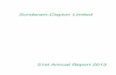 51st Annual Report 2013 - Sundaram files...3 Sundaram-Clayton Limited Notice to the Shareholders NOTICE is hereby given that the fifty first annual general meeting of the Company will