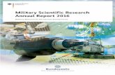 Military Scientific Research Annual Report 2016 · Military Scientific Research Annual Report 2016 ... Military Scientific Research Annual Report 2016 Defence Research for the German