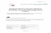 Central Venous Access Devices (CVADs) Care and Management … · 2019-04-26 · PAT/T 23 v.5 Page 4 of 17 1. INTRODUCTION Central Venous Access Devices (CVADs) are used for short