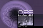 Open Forum 2015 - NICC Standards · 2019-03-05 · shown as VDSL35b Spectrum extended beyond the normal 30MHz to 35MHz VDSL35b improves on current 17MHz VDSL But G.fast vastly outperforms