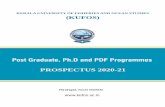PROSPECTUS 2020-21kufos.ac.in/wp-content/uploads/2020/02/Prospectus.pdfImportant dates to remember S.NO Event Date For Indian students Post graduate programmes Ph.D programmes 1 Date