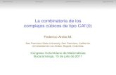 La combinatoria de los complejos cúbicos de tipo …math.sfsu.edu/federico/Talks/bucaramanga.pdfLa combinatoria de los complejos cúbicos de tipo CAT(0) Federico Ardila M. San Francisco