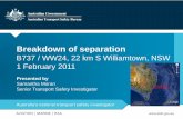 B737 / WW24, 22 km S Williamtown, NSW 1 February of separation... B737 / WW24, 22 km S Williamtown,