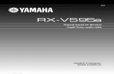 RX-V595a Natural Sound AV Receiver RX-V595a - Yamaha€¦ · RX-V595a Natural Sound AV Receiver Ampli-Tuner audio-vidéo OWNER’S MANUAL YAMAHA ELECTRONICS CORPORATION, USA 6660