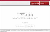 TYPO3 4 - Lobacher · 2014-02-28 · (c) 2010 - typovision* new media | TYPO3 4.4 - What‘s inside | Patrick Lobacher | | 21.06.2010 INTRODUCTION PACKAGE Easy setup of a TYPO3 demo