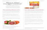 Plexus Slim Hunger Control | Product Information …...1 Plexus Slim Hunger Control | Product Information Sheet*These statements have not been evaluated by the Food and Drug Administration.