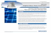 GF135 Digital Mass Flow Controller - Brooks …/media/brooks...3 Ultra-Fast Response By combining Brooks’ patented flow sensor technology with a high speed ARM processor and fast