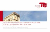 Integrated Transmitter Architectures for 4G Networks and beyond · 2013-11-07 · Wideband Mobile Communication Systems – Mobile communications systems revolutionized the way people