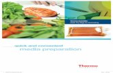 quick and convenient media preparation - Thermo Fisher · 2012-04-26 · open fill dispense open. ﬁ ll. dispense. simpliﬁ ed media preparation for food labs Thermo Scientific