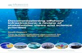 Decommissioning offshore infrastructure: a review …...marine science and ensure a competitive and responsible future Blue Economy off Western Australia. Decommissioning offshore
