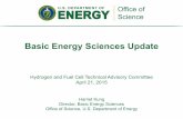 Basic Energy Sciences Update · Basic Energy Sciences Update Hydrogen and Fuel Cell Technical Advisory Committee April 21, 2015 Harriet Kung Director, Basic Energy Sciences Office