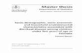 Master thesis - Statistiska Institutionen...Master thesis Department of Statistics Masteruppsats, Statistiska institutionen Socio-demographic, socio-economic and household environmental