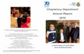 Chaplaincy Department Annual Report 2018...Chaplain Janet Hallam receiving her Master of Theology in Chaplaincy Studies at Cardiff University Front cover picture: Chief Executive Maggie