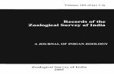 Zoological Survey of · PDF file 2015-07-23 · COMPUTERISED DATA ON NATIONAL ZOOLOGICAL COLLECTION The National Zoological Collections comprising nearly 15,000 types are housed in
