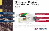 Heavy-Duty Coolant Test Kit - Hastings Filters · 2015-04-29 · Heavy-Duty Coolant Test Kit Hastings Heavy-Duty Coolant Test kit is a one-step way to test your cooling system. Equally