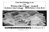 of Teaching and Learning Materials - The Curriculum Projectcurriculumproject.org/wp-content/uploads/CP Module...worksheets with background information, plot synopses, exercises and