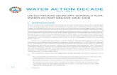 UNITED NATIONS SECRETARY-GENERAL’S PLAN: WATER …€¦ · 2.1 Objective 1 — Advance sustainable development Water runs through all three pillars of sustainable development, with