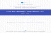 CBSE 12th Mathematics 2014 Unsolved Paper Delhi Board · 2017-09-19 · 4ono.com 4ono.com 4ono.com 4ono.com 4ono.com 4ono.com 4ono.com 4ono.com 4ono.com 4ono.com 4ono.com 4ono.com