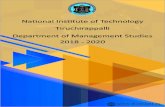 National Institute of Technology Tiruchirappalli Department of … · 2019-07-02 · National Institute of Technology Tiruchirappalli Recognized as an Institute of National Importance