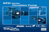 GPD Series Circulator Pump - Walrus America · 2015-10-28 · GPD Series Circulator Pump - The main parts of pump include: pump body, impeller, stator, rotor, shielded sets, and vent