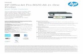 Printer HP OfficeJet Pro 8020 All-in-Oneh20195.HP OfficeJet Pro 8020 All-in-One Printer Smart. Simple. Productive. The productive smart printer that gets work done. Help save time
