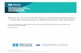 Research on Current UK-China Transnational Education: From the ... - British Council · 2017-09-29 · In order to better understand the operation of these TNE partnerships, the British