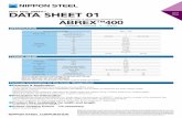 Steel Plate ABREX DATA SHEET 01 · 2019-03-27 · CET＝C+ (Mn+Mo) /10+ (Cr+Cu) /20+Ni/40 Element other than those listed in the table could be added as nessary. As for hardness,