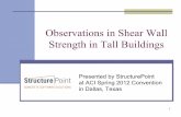 Observations in Shear Wall Strength in Tall Buildings · 2012-03-29 · Observations in Shear Wall Strength in Tall Buildings Presented by StructurePoint ... Observations P-M Diagram