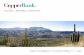 Royalties, Optionality, Development. · Note: Copper Creek NPVs are reported at a 7.5% discount rate, Contact Copper NPVs are reported at an 8% discount rate Note: Pre-tax sensitivities
