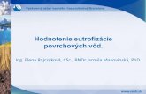 Hodnotenie eutrofizácie povrchových vôd. · 2018-02-23 · Výskumný ústav vodného hospodárstva Bratislava Vyhodnotenie eutrofizácie - metodika • Guidance document No. 23.