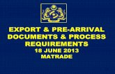 EXPORT & PRE-ARRIVAL DOCUMENTS & PROCESS ... download...minimizing the incidence and complexity of import and export formalities and for decreasing and simplifying import and export