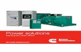 Power Solutions by Cummins Power Generation...2 Cummins Power Generation Cummins-powered diesel generator sets are available in sizes ranging from 15 to 2700 kW. Whether your application