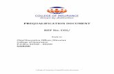 PREQUALIFICATION DOCUMENT REF No. COI/ · 2017-08-18 · PREQUALIFICATION DOCUMENT REF No. COI/ Reply to: ... actual prequalification documents. 4. Where in the text alternative clauses