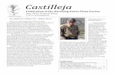 Castilleja...1 Castilleja Publication of the Wyoming Native Plant Society May 2019, Volume 38(2) Posted at Castilleja linariifolia It’s a Bird! It’s a Plane! It’s -- Robert Dorn!