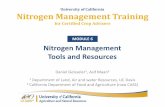 University of California Nitrogen Management Trainingciwr.ucanr.edu/files/205048.pdf · 2015-01-16 · Nitrogen Management Training for Certified Crop Advisers Nitrogen Management