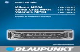 0709 Milano MP34 - Blaupunkt · Csak a Blaupunkt által jóváhagyott tar-tozékokat használja. Távirányító A külön tartozékként kapható RC 08 vagy RC 10 távirányító