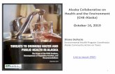 Alaska Collaborative on Health and the Environment (CHE ...€¦ · Alaska Collaborative on Health and the Environment (CHE-Alaska) October 16, 2019 Diana DeFazio Environmental Health