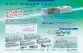 3 Port Solenoid Valve - SMC (Thai · 3 Port Solenoid Valve Series VP300/500/700 RoHS compliant 0.55 w 1.55 w Built-in full-wave rectifier (AC) Noise reduction Noize is considerably