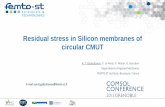 Residual stress in Silicon ... - COMSOL Multiphysics®€¦ · We used COMSOL Multiphysics MEMS module to obtain the value of bending stress with parametric sweep. The average value