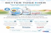 BETTER TOGE HERhealthcarelearningsolutions.ca/assets/free---gentle-laundry-regimen.pdf#1 Dermatologist Recommended Laundry Products BETTER TOGE+HER REMIND PATIENTS: The ENTIRE laundry