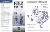 Public Hunting Lands 2019-2020 - Texas Parks and Wildlife … · 2019-08-14 · Let Texas Parks and Wildlife Department holders help you find a place to hunt. PUBLICATIONS The Public