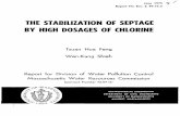 THE STABILIZATION OF SEPTAGE BY HIGH DOSAGES OF CHLORINE · 2016-08-09 · THE STABILIZATION OF SEPTAGE BY HIGH DOSAGES OF CHLORINE By Tsuan Hua Feng Professor of Civil Engineering
