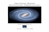 NATIONAL RADIO ASTRONOMY OBSERVATORY · Quarterly Report October – December 2008 Cover Image: A long-term VLBA project to map the Milky Way by measuring accurate positions of water