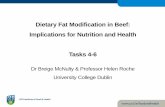 Dietary Fat Modification in Beef: Implications for ... · Dietary Fat Modification in Beef: Implications for Nutrition and Health Tasks 4-6 Dr Breige McNulty & Professor Helen Roche
