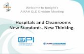 Hospitals and Cleanrooms New Standards. New …...2018/03/13  · –These include HEPA integrity test, airflow velocity and uniformity, particle counting (Part 1), room recovery rate